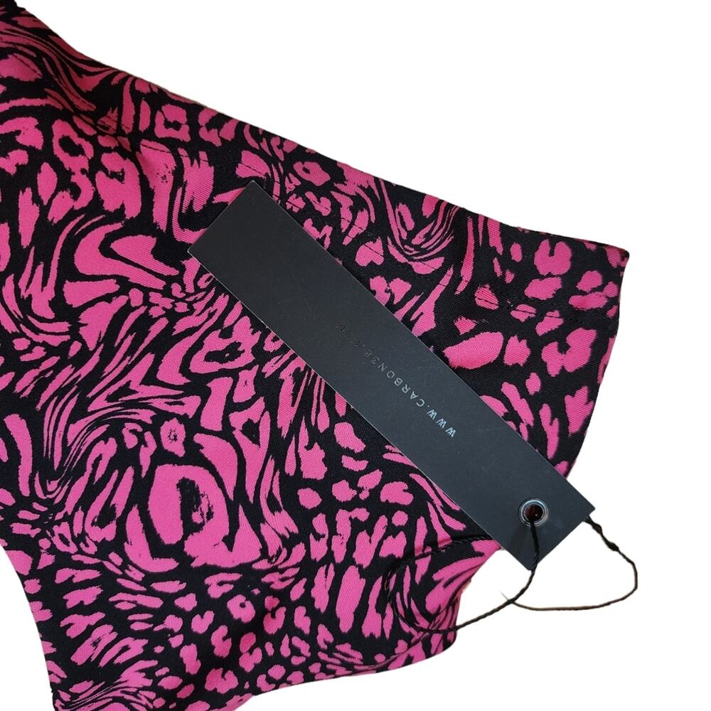 Carbon38 Electric Pink Leopard Printed Sports Bra Soze Small - Picture 6 of 9